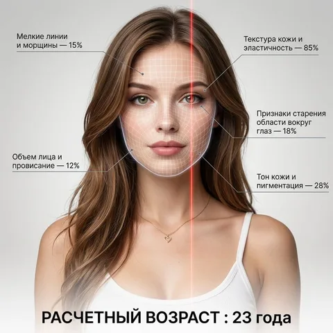Инфографика лица: анализ возраста и старения