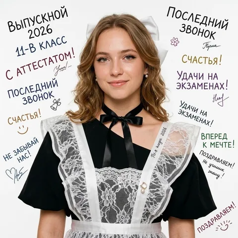 Реалистичный портрет выпускницы в школьной форме от нейросети — обложка сценария, категория Портрет | AiPixia