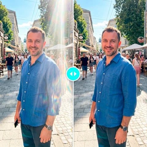 Профессиональное удаление бликов и отражений на фотографиях