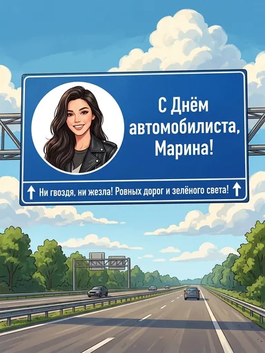 Открытка с днем автомобилиста: результат ИИ обработки (3) в категории Праздники | AiPixia