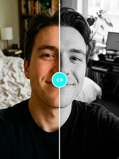 Создание черно-белых фотографий из цветных: результат ИИ обработки (4) в категории Фильтры | AiPixia