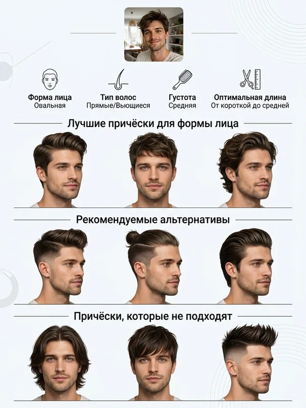 Подбор причёски по фото: результат ИИ обработки (3) в категории Ретушь | AiPixia