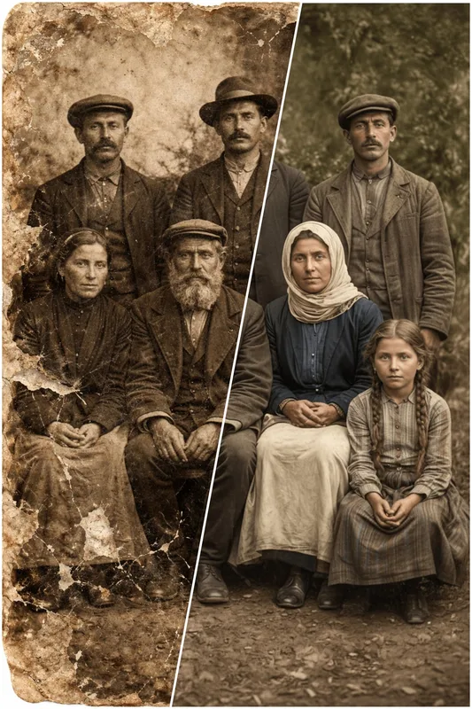Профессиональная реставрация и колоризация старых фотографий: результат ИИ обработки (2) в категории Ретушь | AiPixia