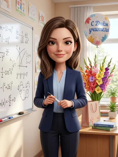 3D-портрет для любимого педагога: результат ИИ обработки (2) в категории Праздники | AiPixia