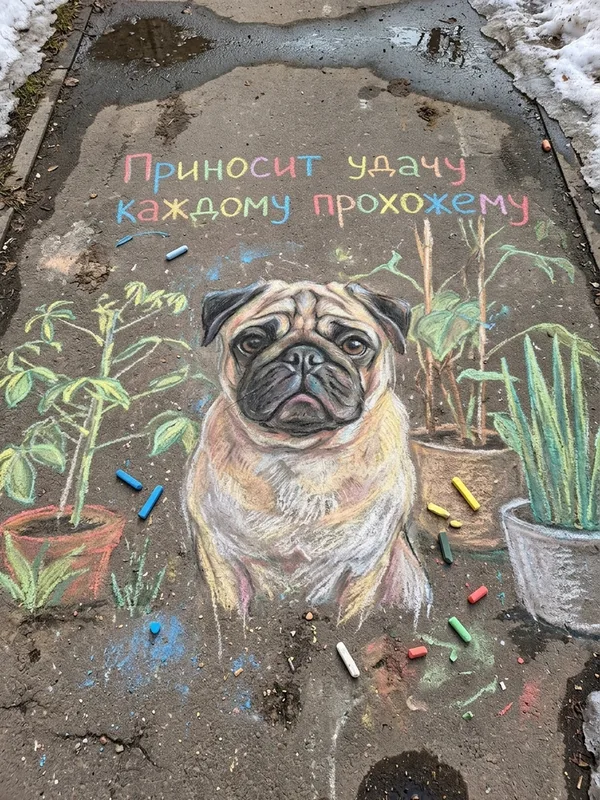 Мелом на асфальте: Фотореалистичный портрет: результат ИИ обработки (2) в категории Фото в картинку | AiPixia
