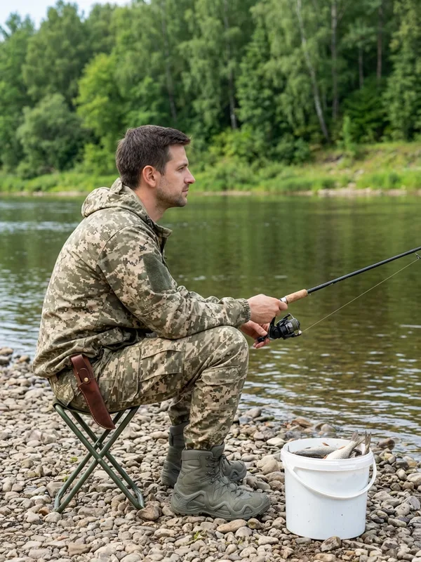 Мужчина на рыбалке: результат ИИ обработки (2) в категории Портрет | AiPixia