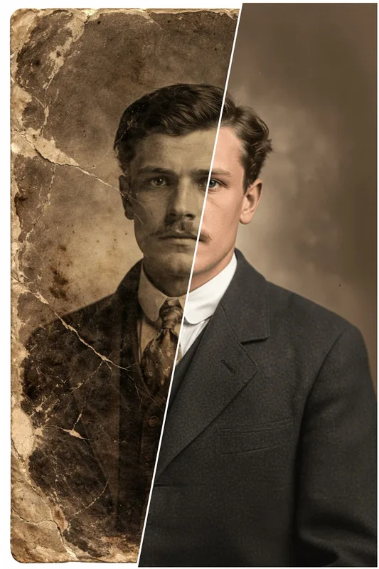Профессиональная реставрация и колоризация старых фотографий: результат ИИ обработки (3) в категории Ретушь | AiPixia