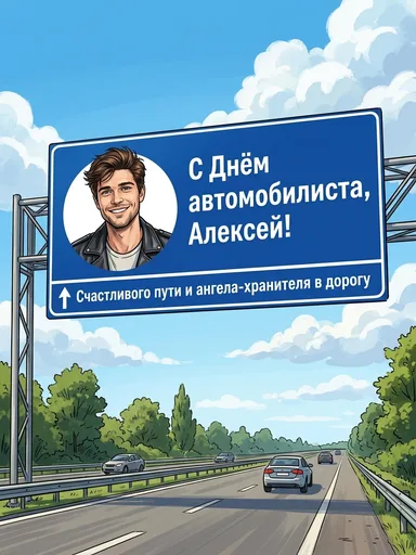 Открытка с днем автомобилиста: результат ИИ обработки (4) в категории Праздники | AiPixia
